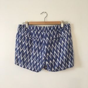 J.Crew blue and white ikat shorts